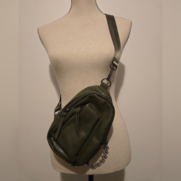 NWOT Summer & Rose Dark Olive Green Sequoia Crossbody Bag - Picture 2 of 6